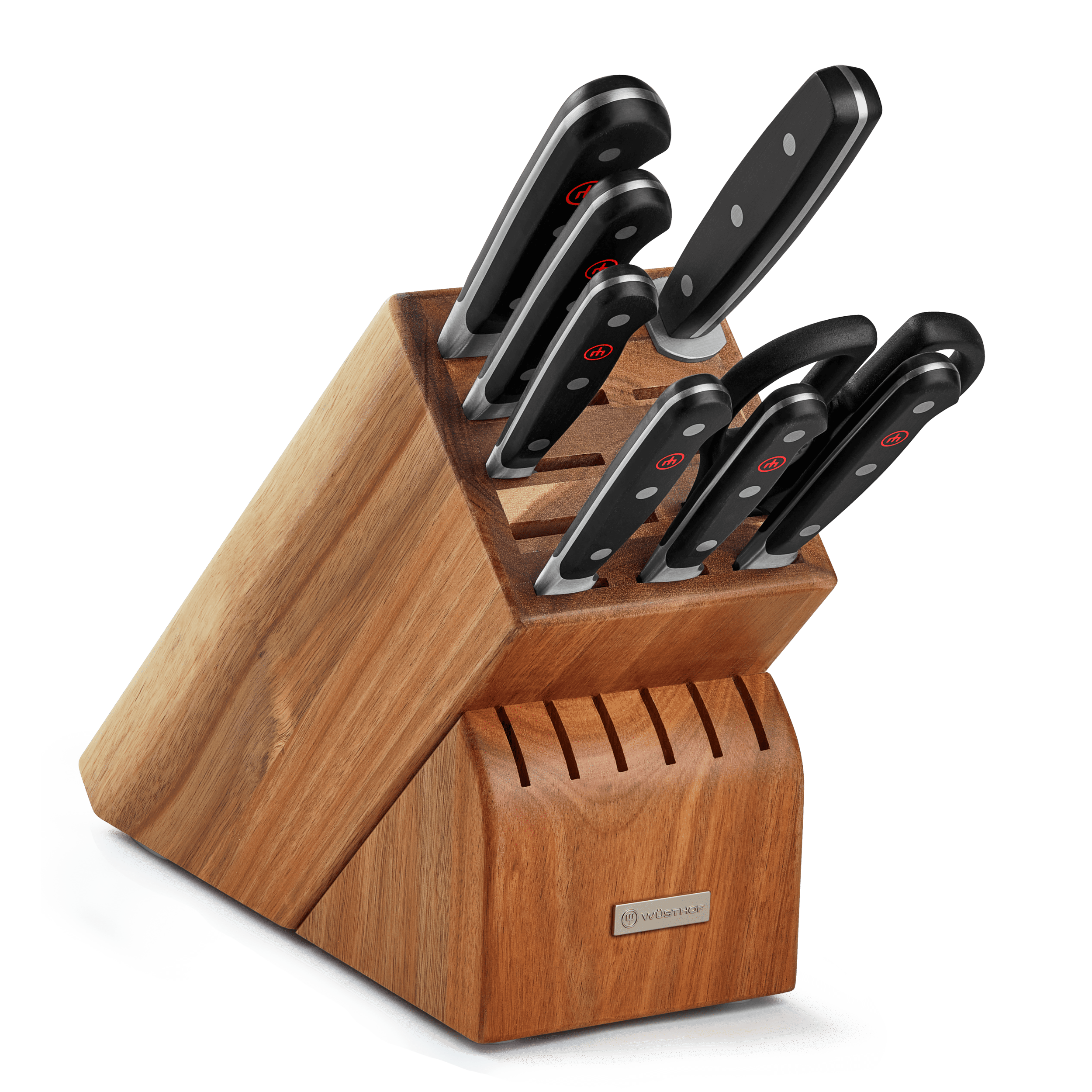 WÜSTHOF Classic 9-Piece Block Set, Acacia