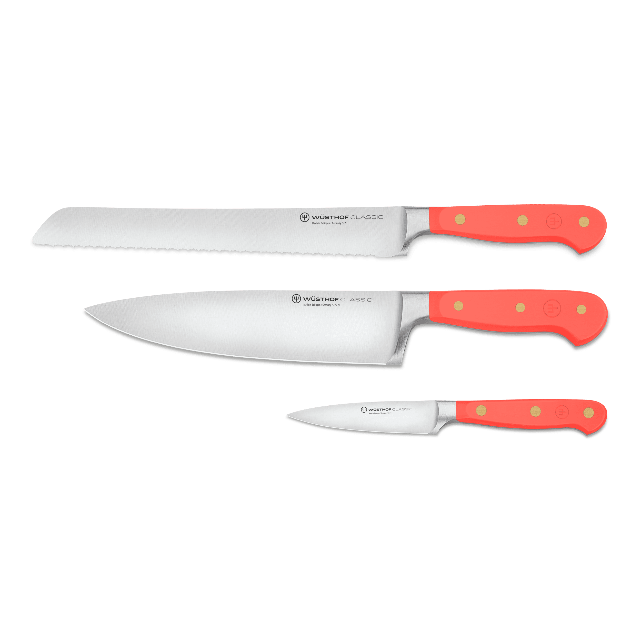 WÜSTHOF Classic 3-Piece Essential Knife Set - Coral Peach