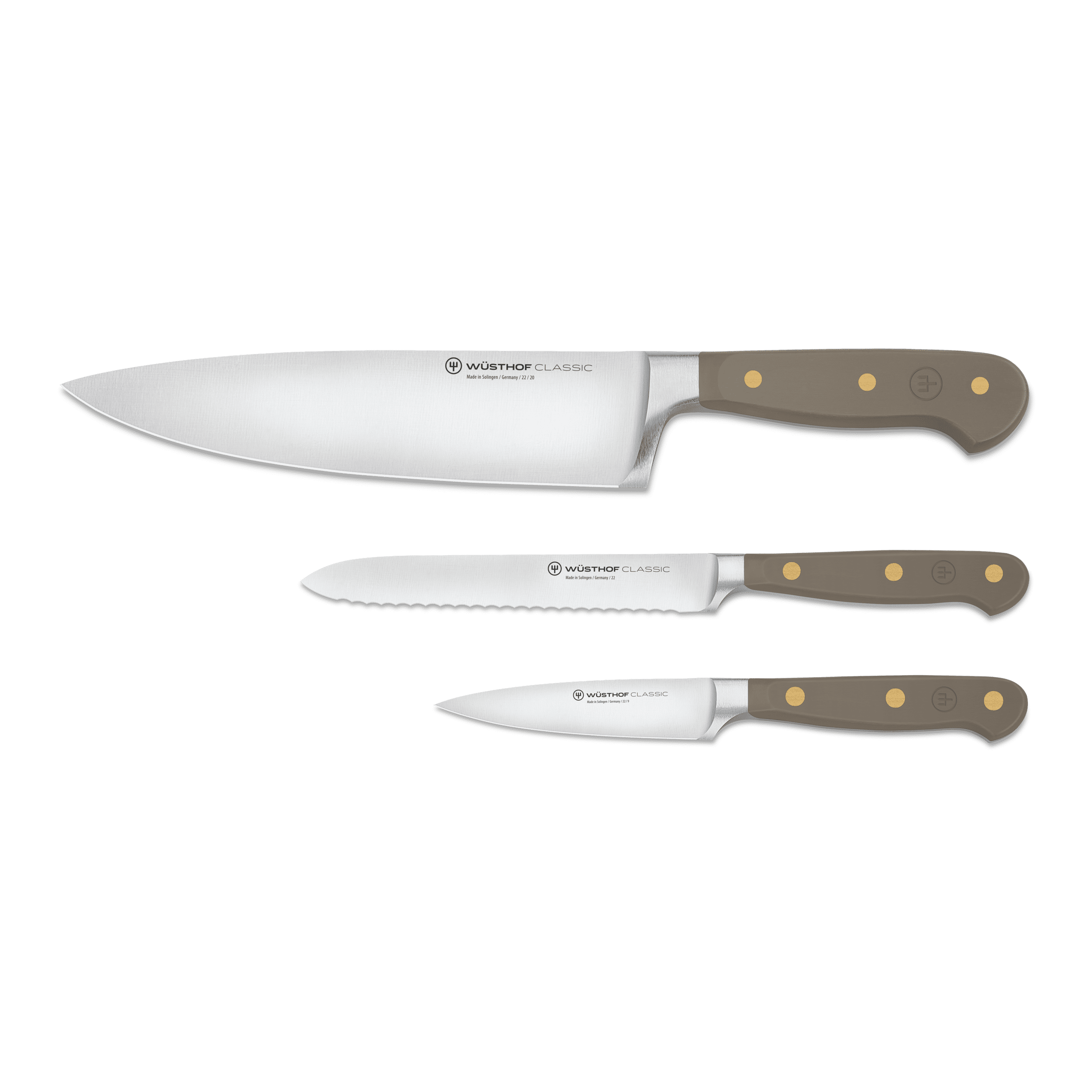WÜSTHOF Classic 3-Piece Utility Knife Set - Velvet Oyster