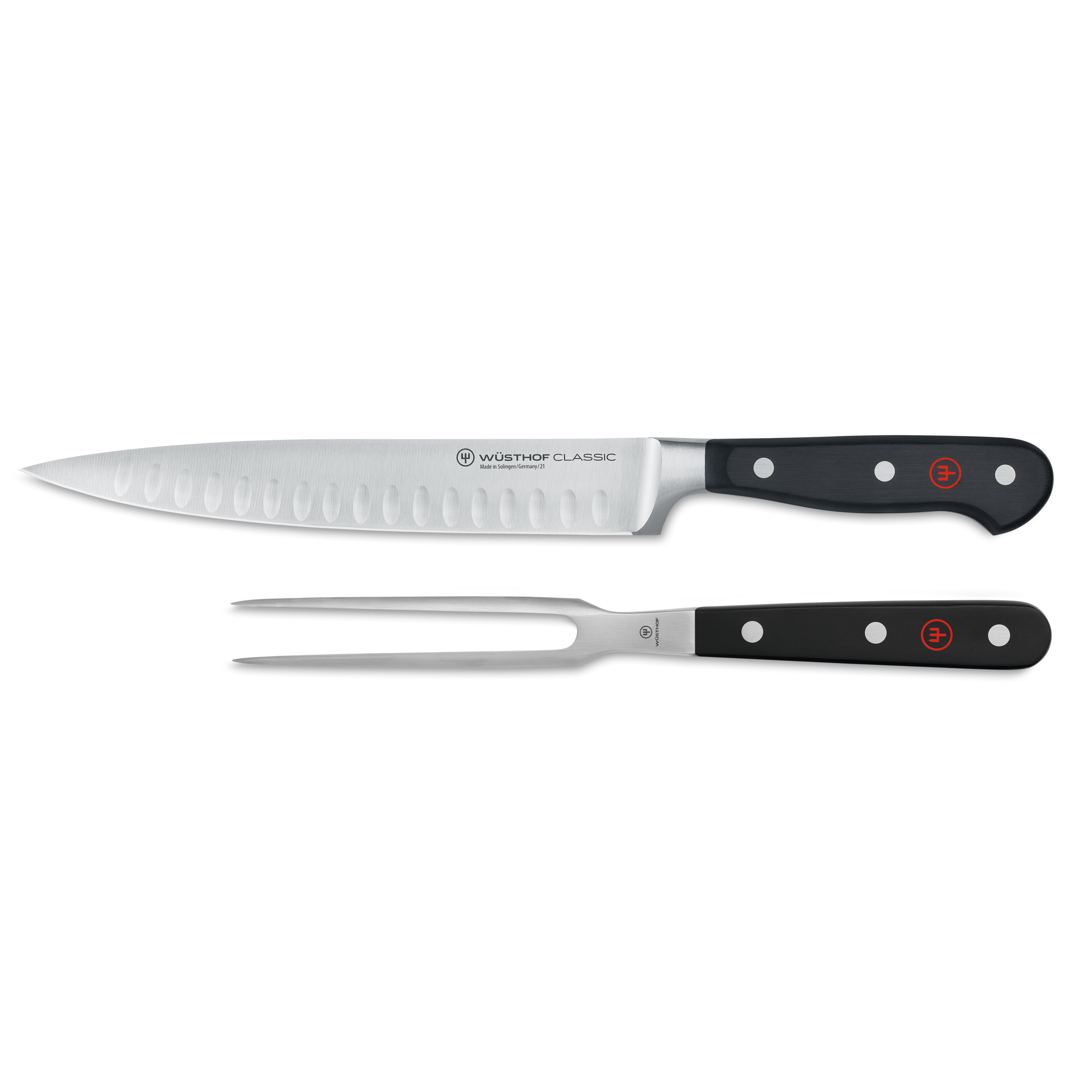 WÜSTHOF Classic 2-Piece Hollow Edge Carving Set WÜSTHOF Classic 2-Piece Hollow Edge Carving Set