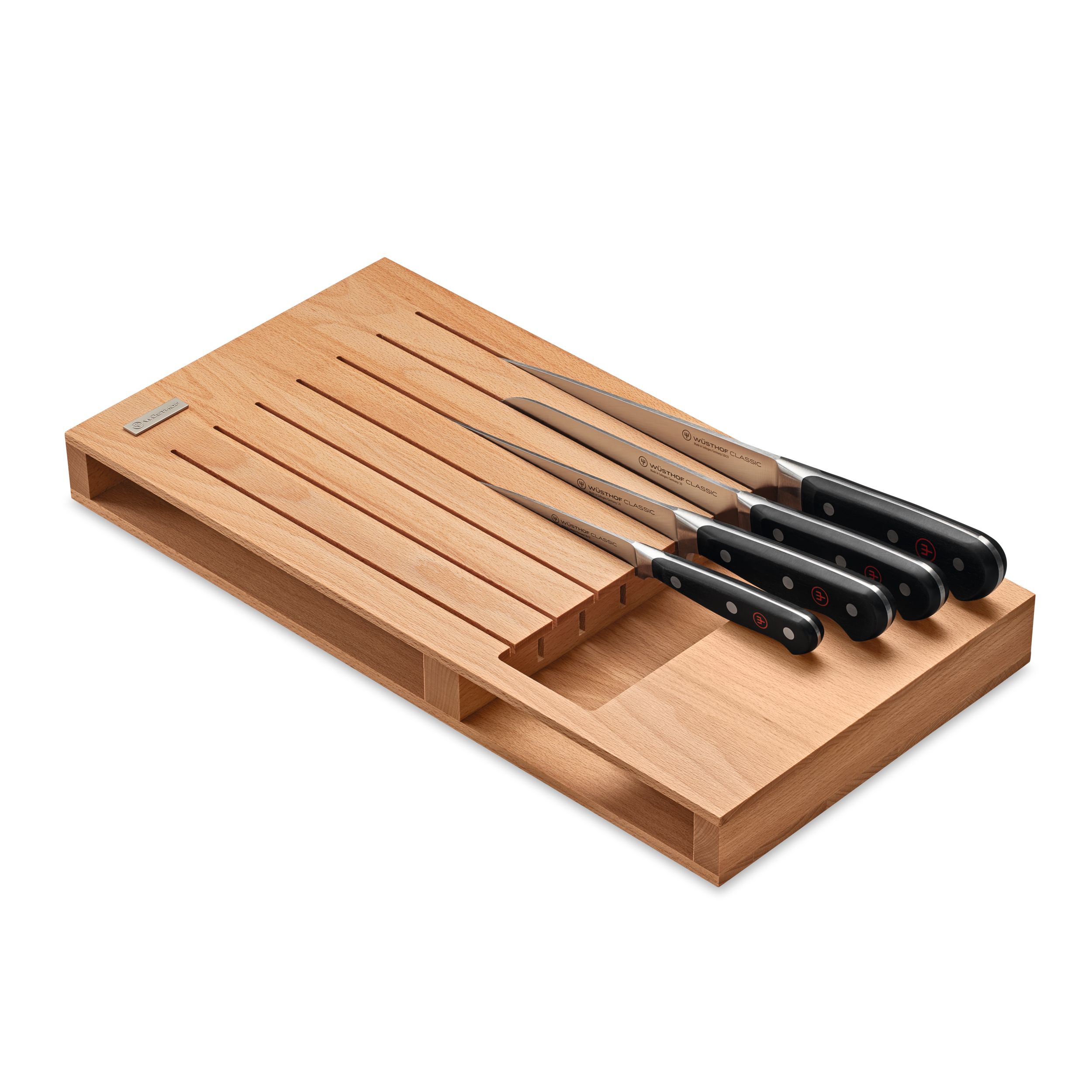 WÜSTHOF 7-Slot In-Drawer Beech Knife Tray WÜSTHOF 7-Slot In-Drawer Beech Knife Tray