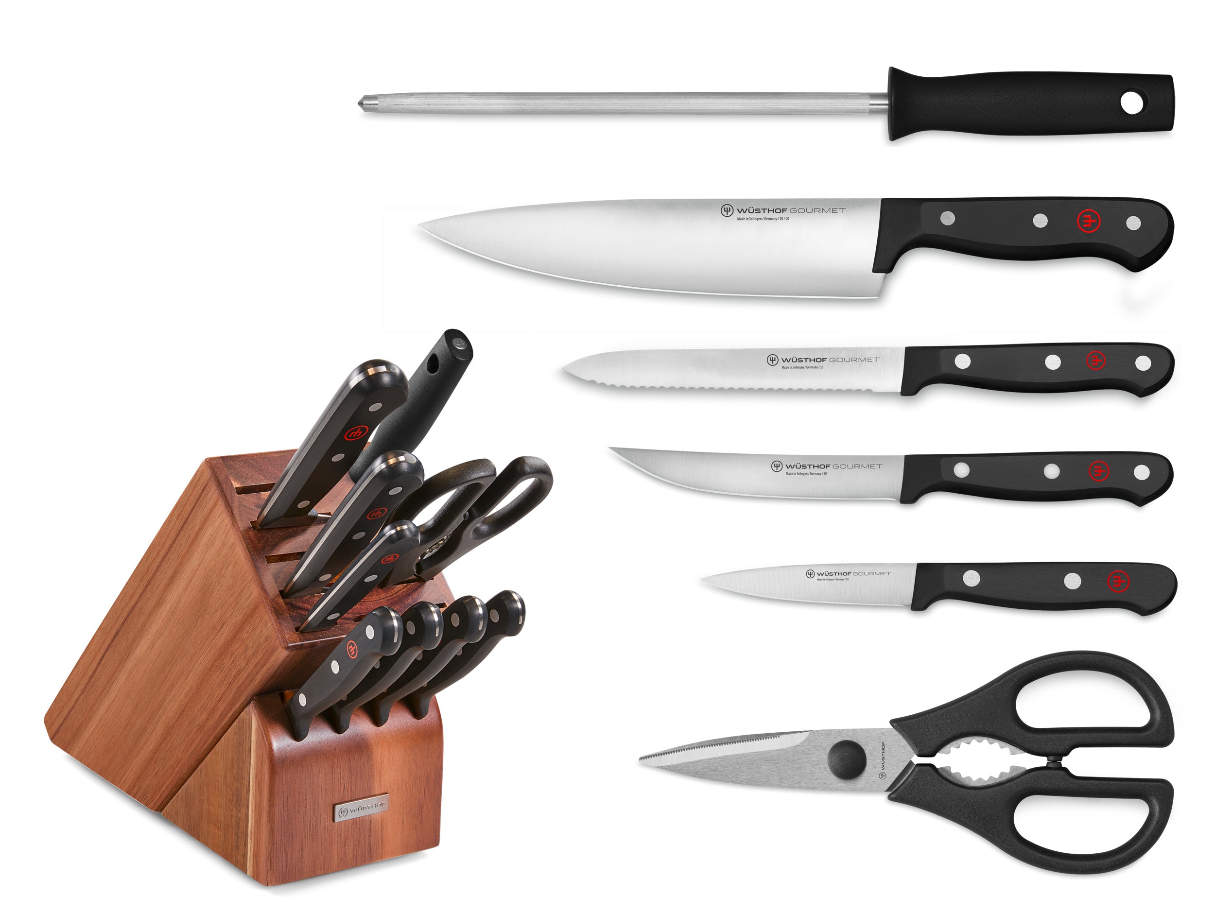 WÜSTHOF Gourmet 10-Piece Knife Block Set
