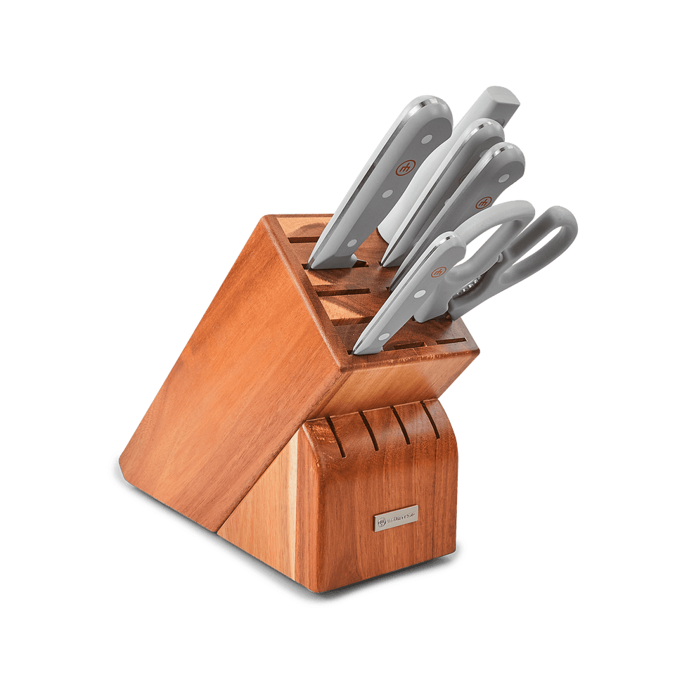 Gourmet Grey 7-Piece Knife Block Set