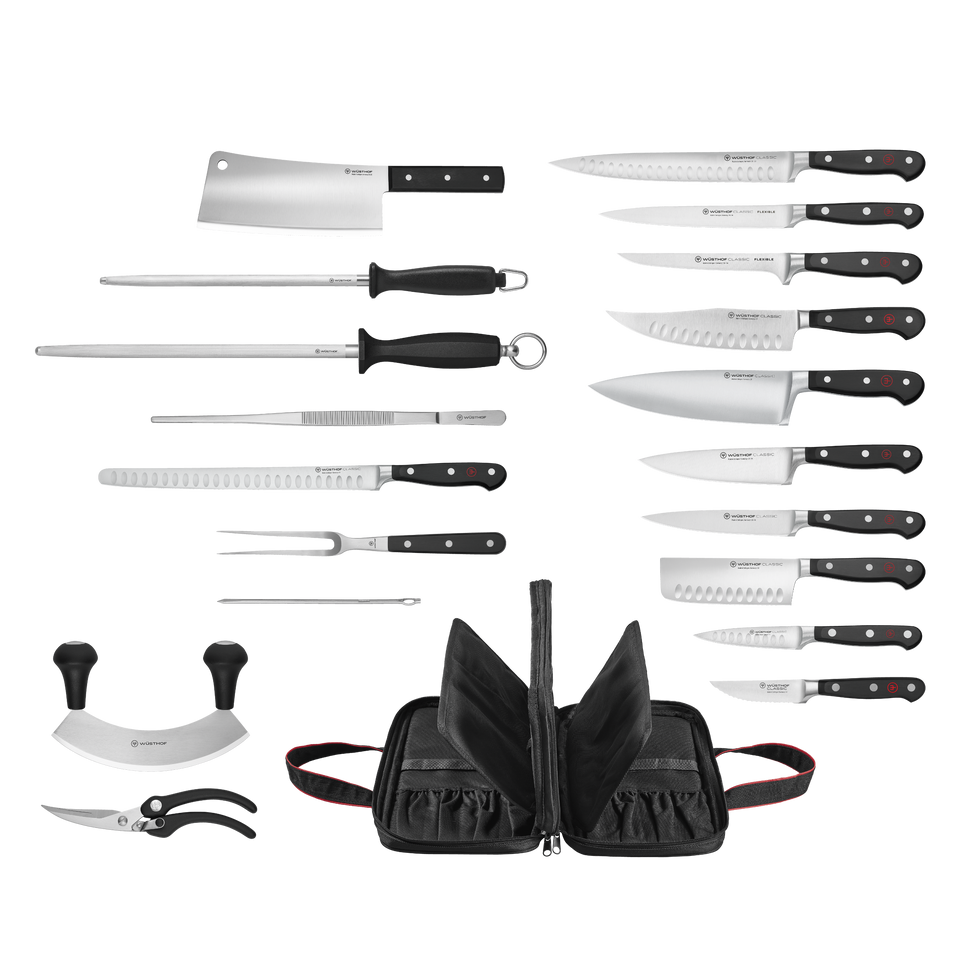 Classic 20-Piece Butcher Knife Case Set
