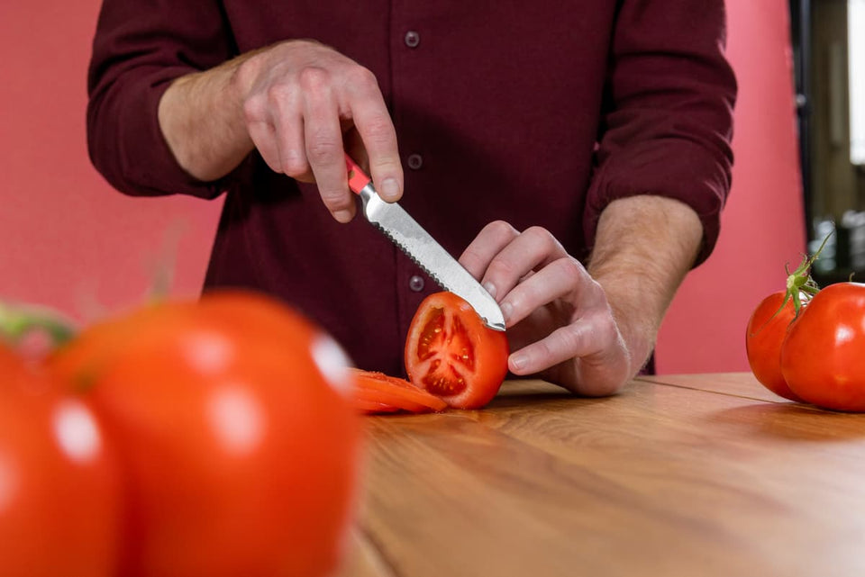 WÜSTHOF Peach, Tomato & Mascarpone Toasts