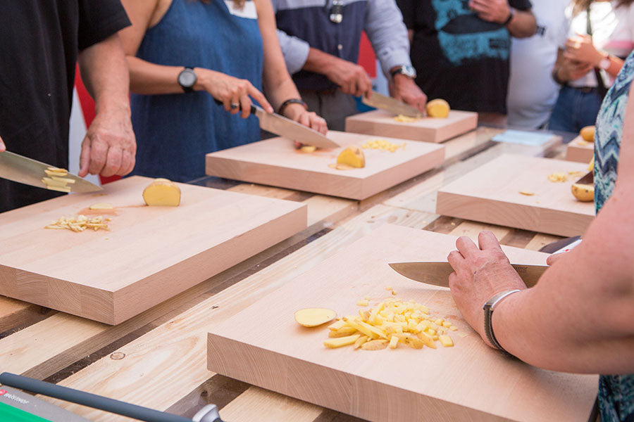 Knife works class at the Wusthof store