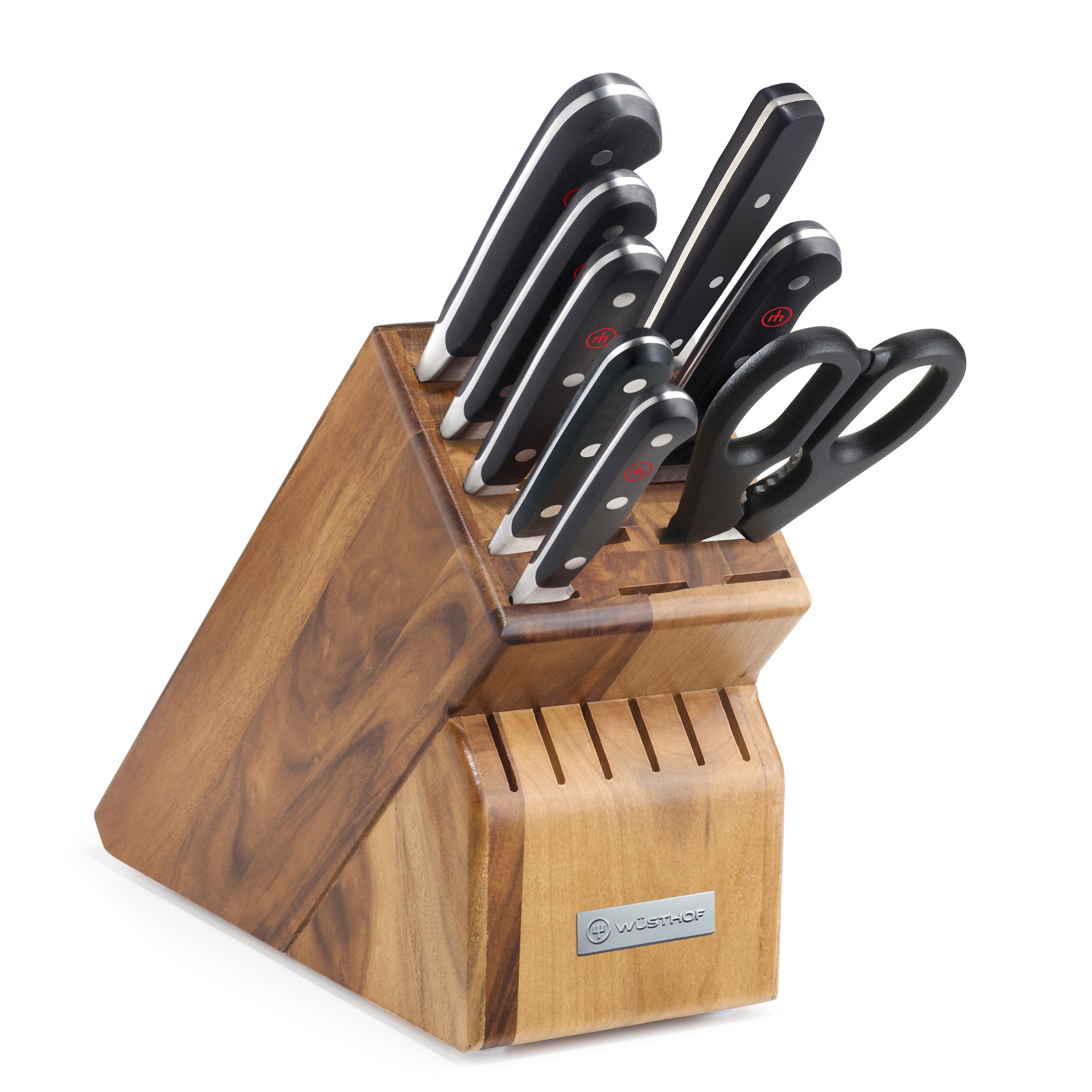 Classic 9-Piece Knife Block Set, Acacia
