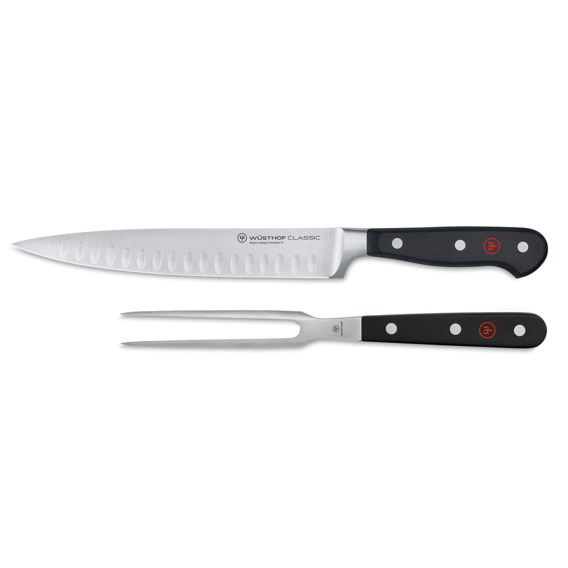 WÜSTHOF Classic 2-Piece Hollow Edge Carving Set WÜSTHOF Classic 2-Piece Hollow Edge Carving Set