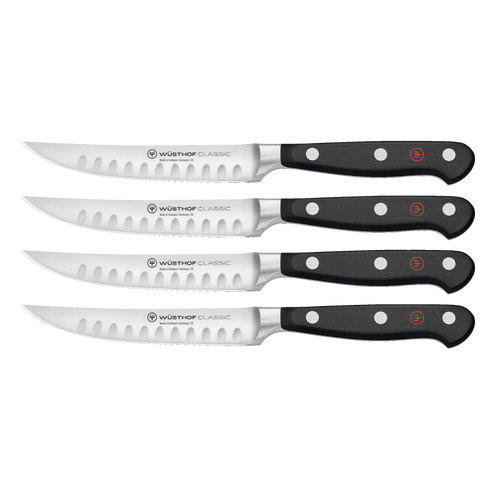 WÜSTHOF Classic 4-Piece Hollow Edge Steak Knife Set