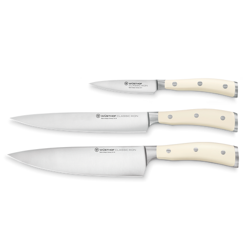 Classic Ikon Crème 3-Piece Chef's Knife Set