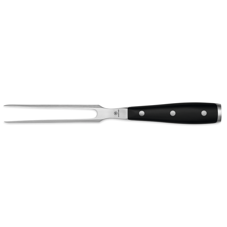 Tenedor de carne recto clásico Ikon de 6" con doble refuerzo - A GRANEL