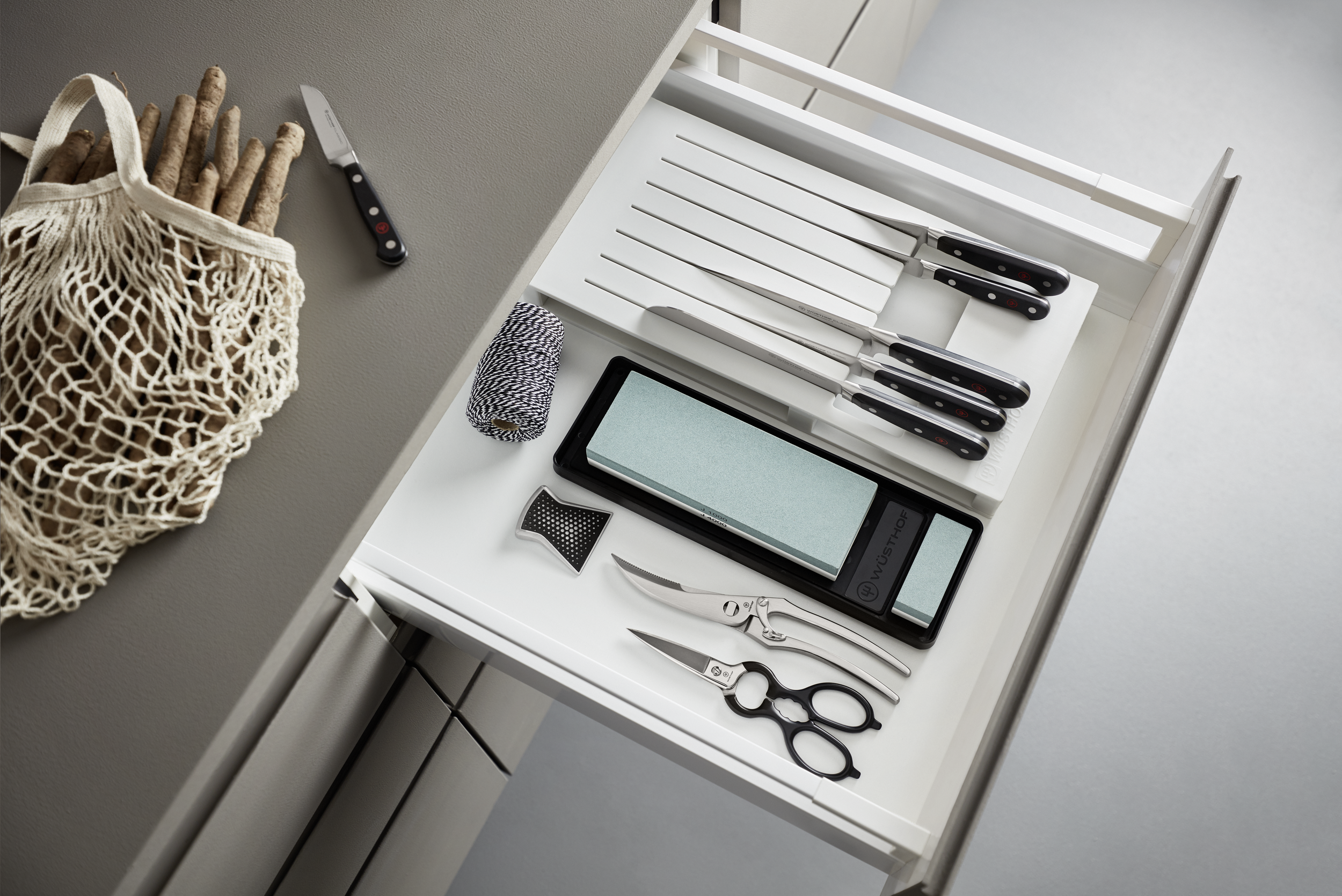 Stainless Kitchen Shears with Synthetic Grips - Thumbnail 3